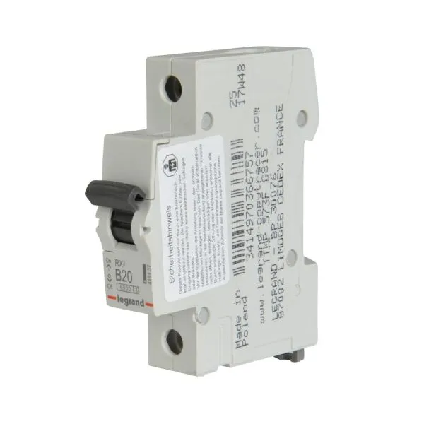 Leitungsschutz Schalter 1p B 20A 6kA