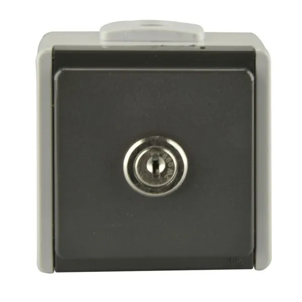 Steckdose abschlie&szlig;bar grau/dunkelgrau