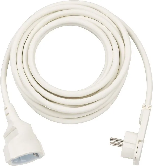 Verl&auml;ngerungskabel 5m H05VV-F3G1,5 ws.