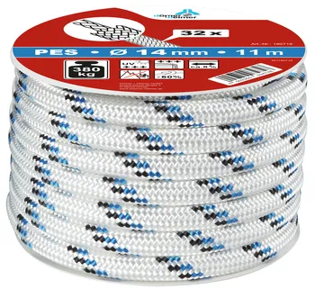 Kernmantelseil Poly. wei&szlig; &Oslash;14 mm/11,5 m
