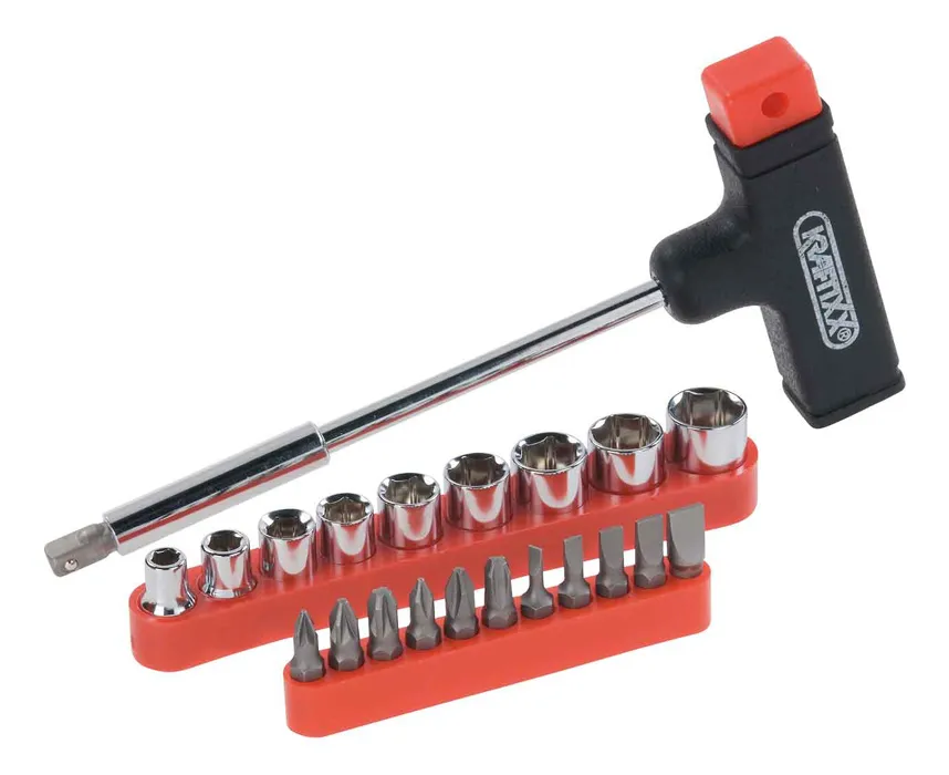 T-Griff-Schraubendreher mit Bits/N&uuml;ssen