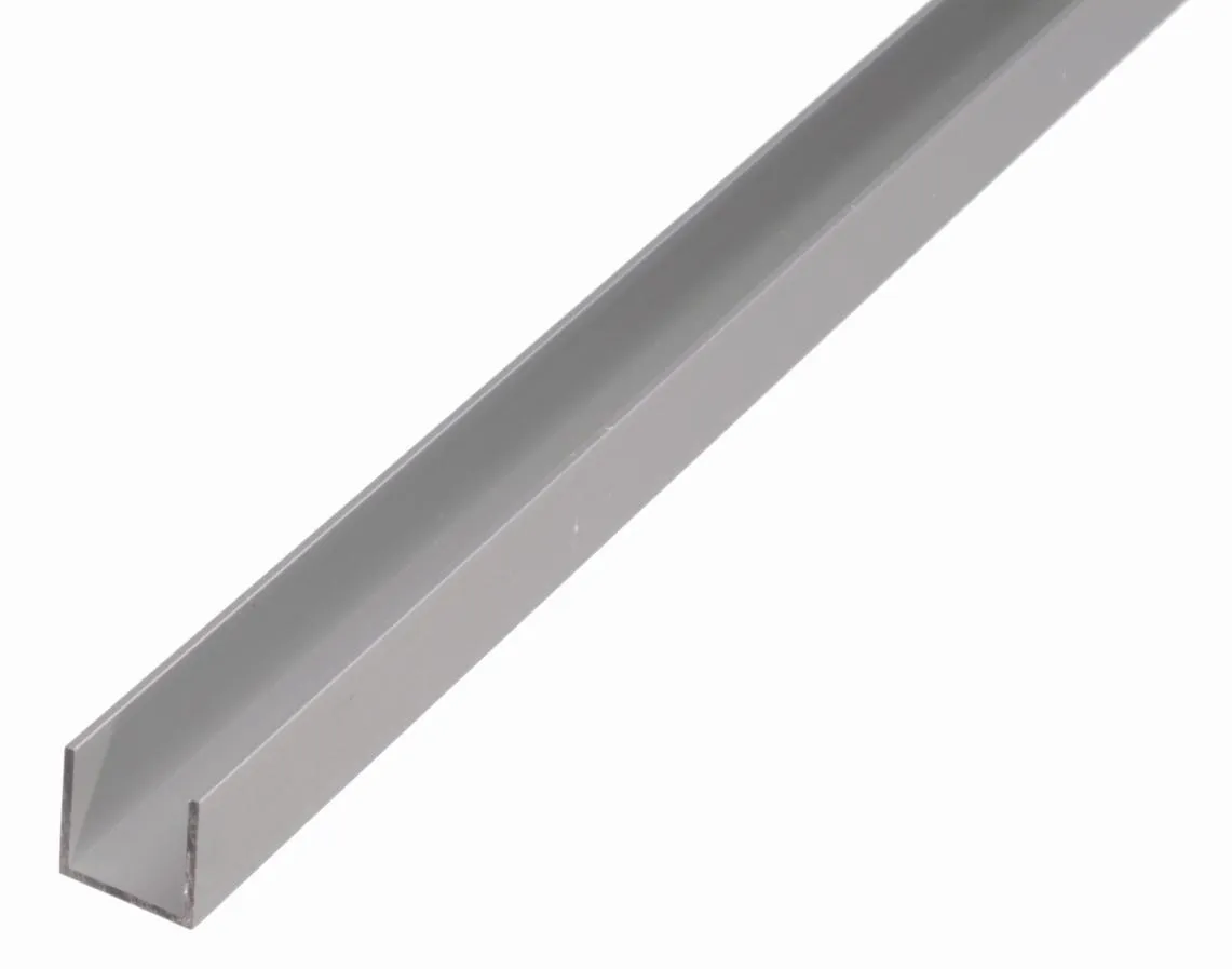 U-Profil Alu silber 8x10x8x1,5x1000 mm