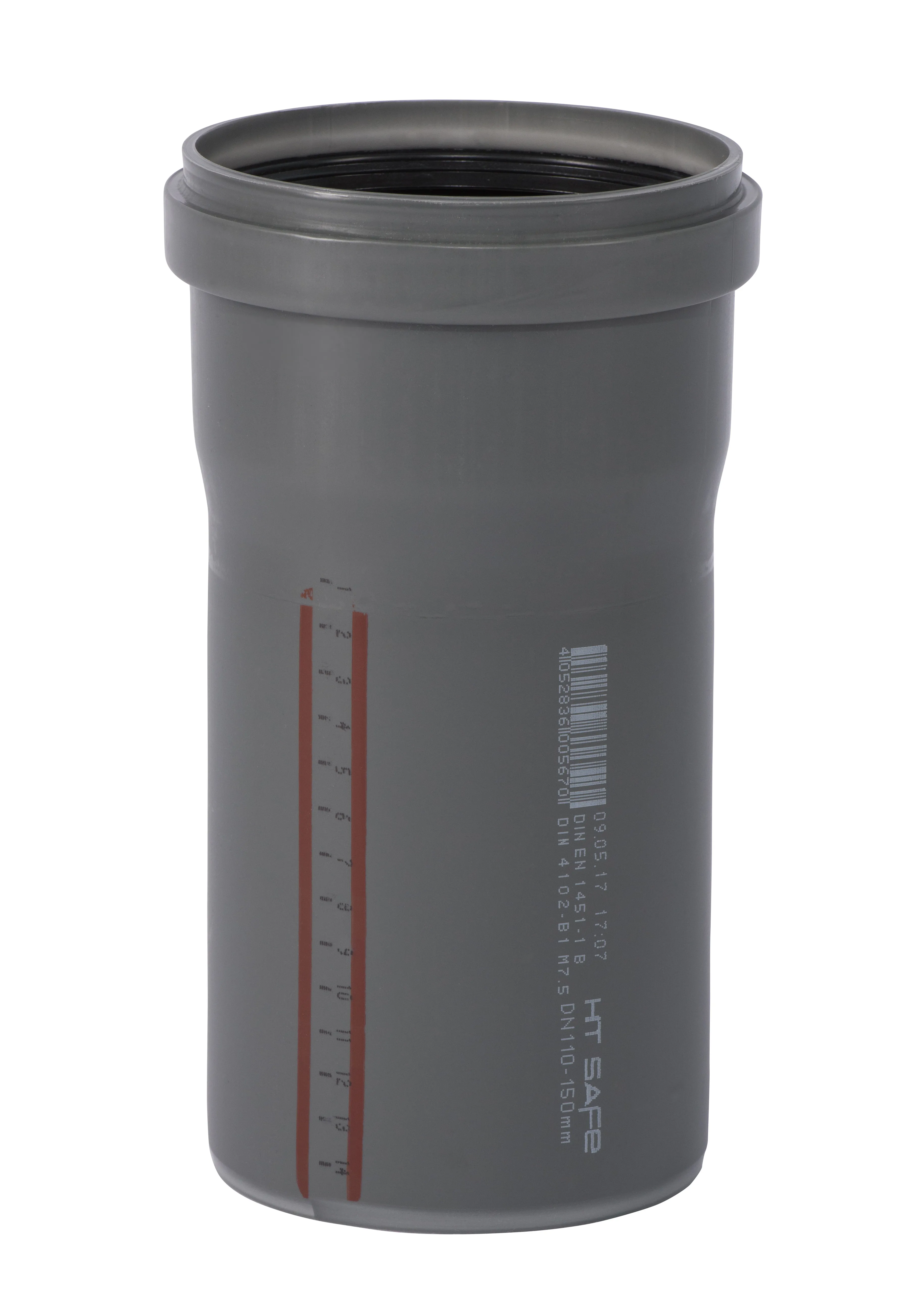 HTsafeEM Rohr mit Muffe DN 110 x 150 mm