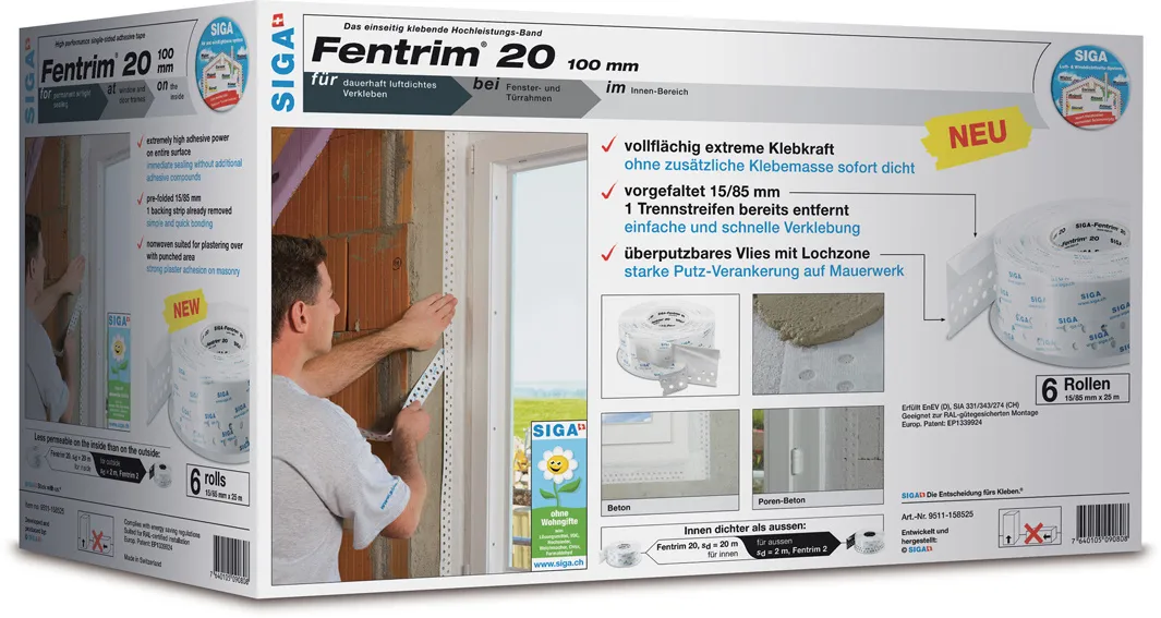 Siga Fentrim 20 mit Einputzzone innen