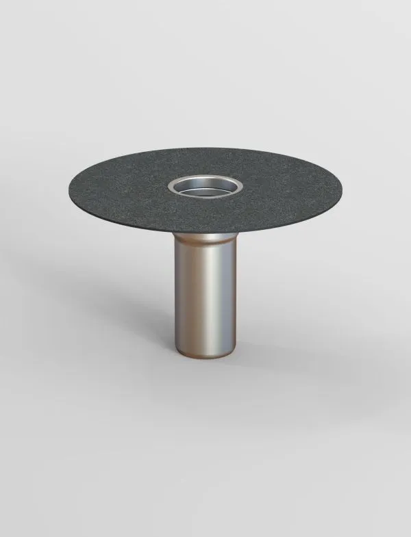 Alu-Gully mit Dichtring DN 100 Bitumen