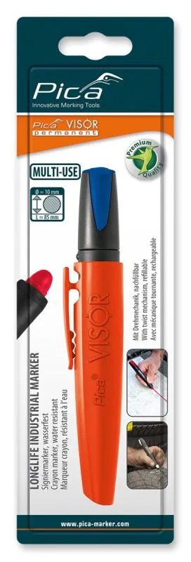 Visor perm. Marker, blau