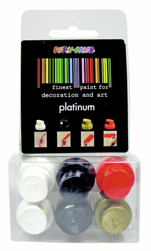 Spr&uuml;hkopf-Set Platinum 6 St.