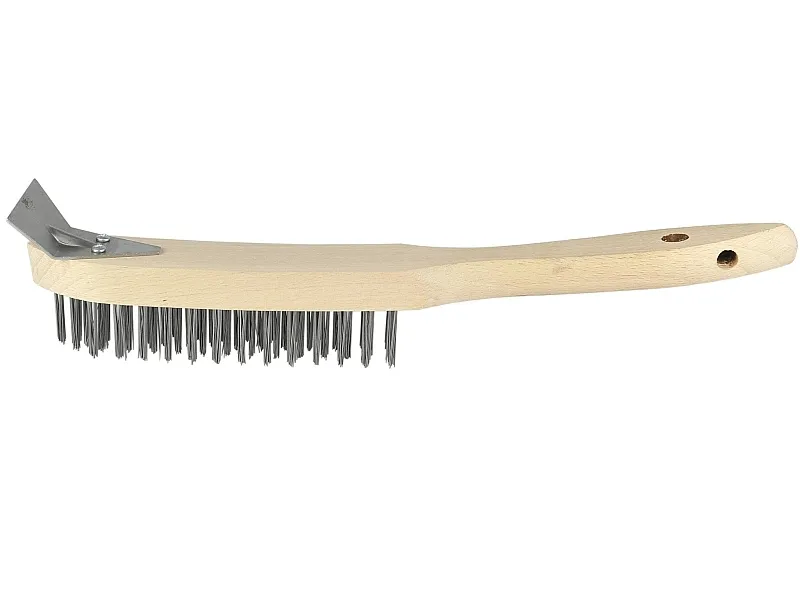 Drahtb&uuml;rste uni 4-reihig mit Schaber
