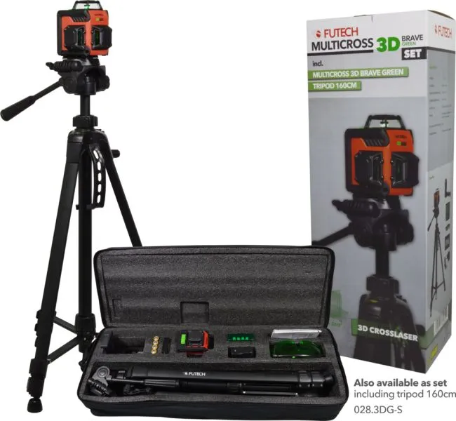 FUTECH 3x360&deg; Kreuzlinienlaser MC3D Gr&uuml;n