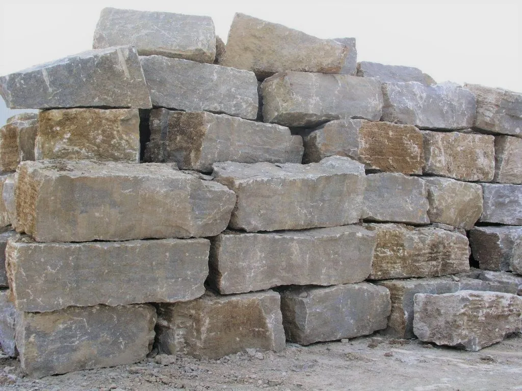 Muschelkalk Quaderstein gespalten (lose)