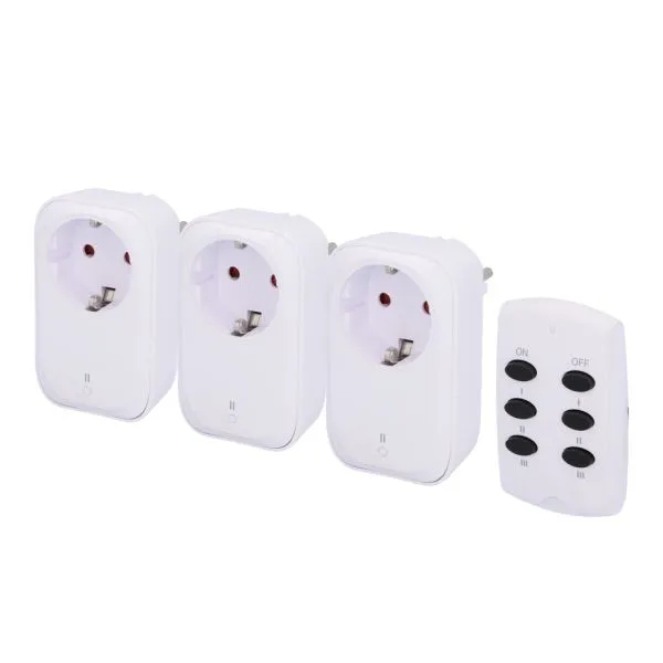 Funkfernschalter-Set 3+1 wei&szlig;