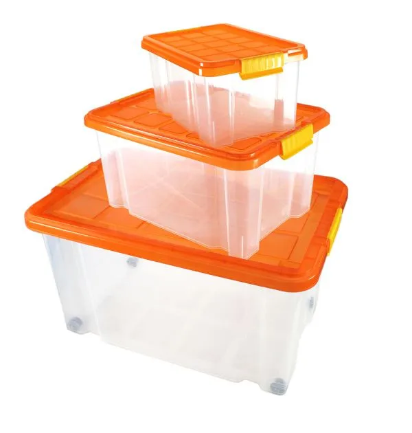 3er Boxen-Set aus Kunststoff mit Deckel