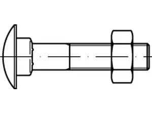 Flachrundschraube M 8 x 80 mit Mutter