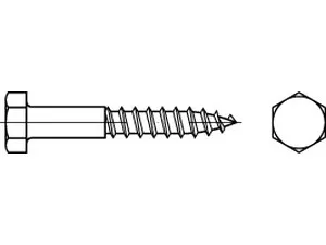 Sechskant-Holzschraube 6 x 60