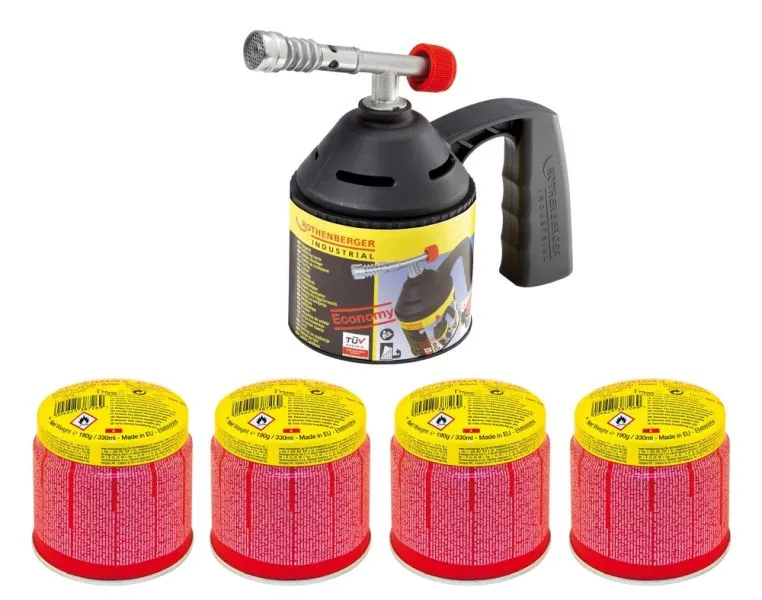 L&ouml;tlampenset inkl. 4 Gaskartuschen