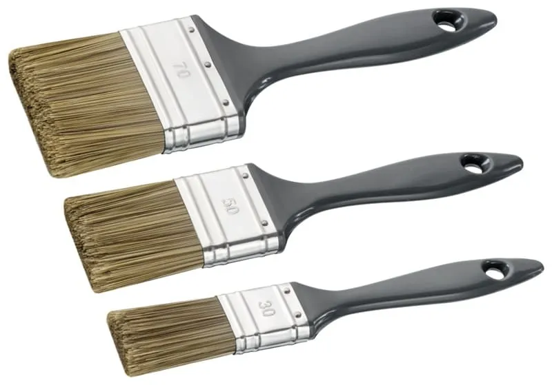 Lasur-Flachpinsel-Set, 3-tlg