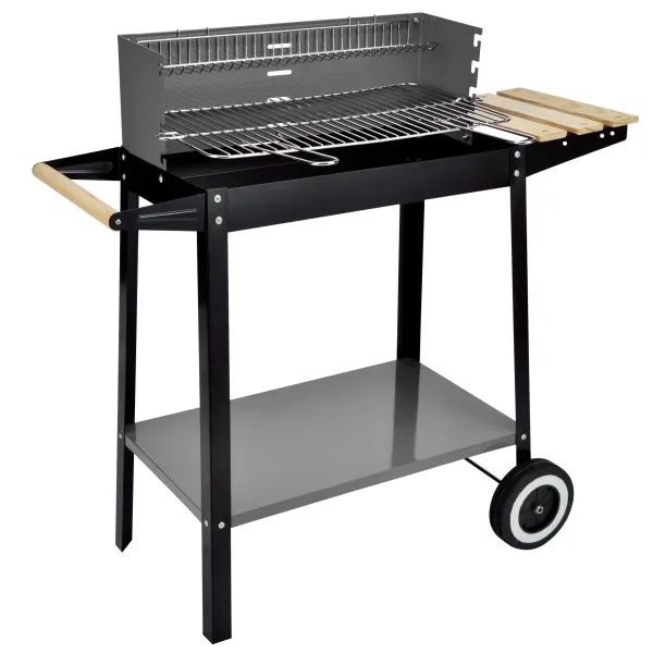 Grillwagen mit Holzablage ca. 88x44x83cm
