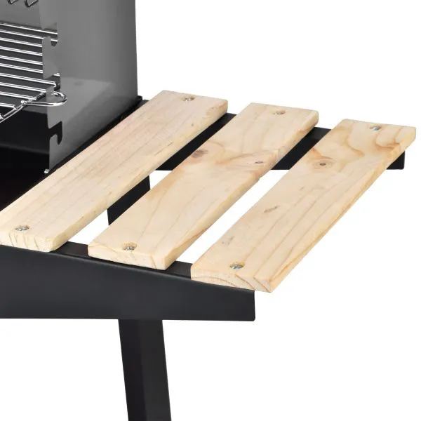 Grillwagen mit Holzablage ca. 88x44x83cm