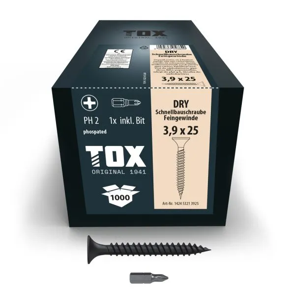 TOX Schnellbauschraube Feingewinde DRY
