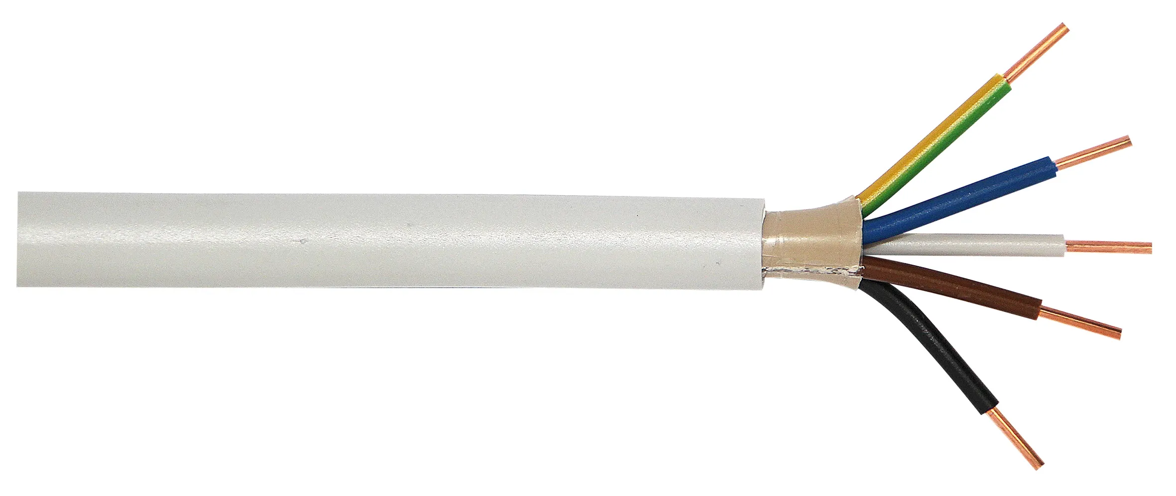 Mantelleitung grau NYM-J 5x1,5 Ring 10 m