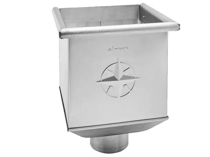 Zink Wasserfangkasten lang mit Stern