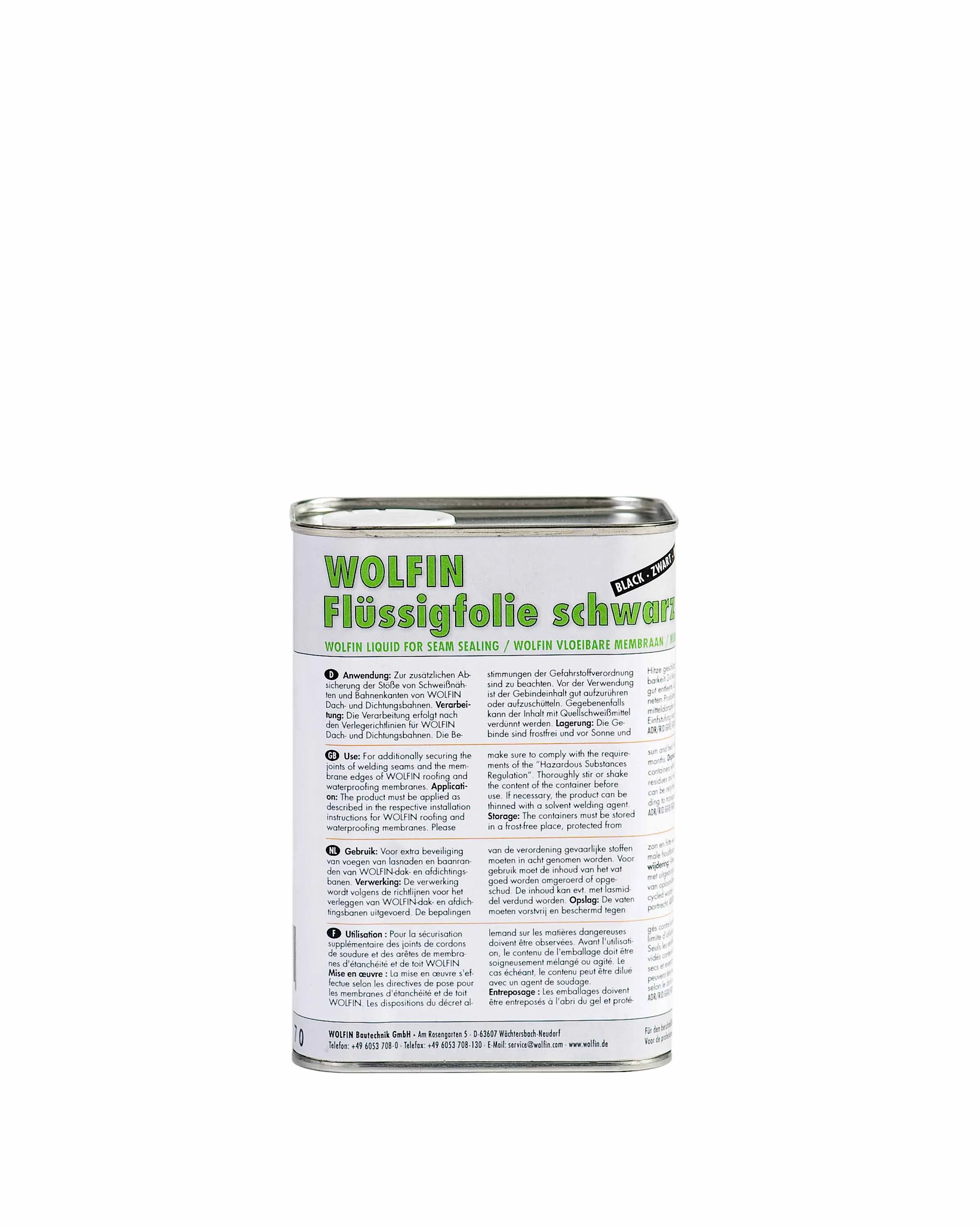 Wolfin Fl&uuml;ssigfolie 1 Ltr - schwarz