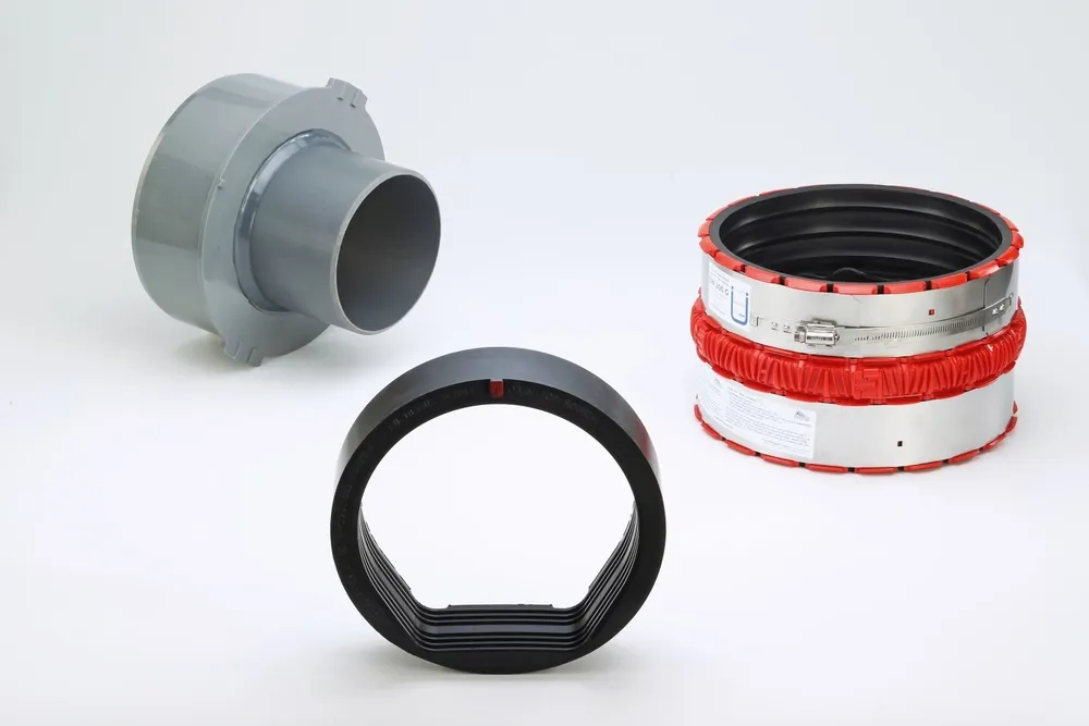 VPC-&Uuml;bergang auf Betonrohr DN 150 m.Fu&szlig;