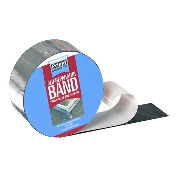 Prima Alureparaturband schwarz 7,5cm 10m