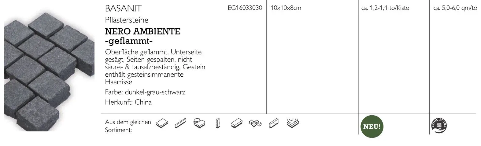 Basaltpflaster Sanoku Elegance