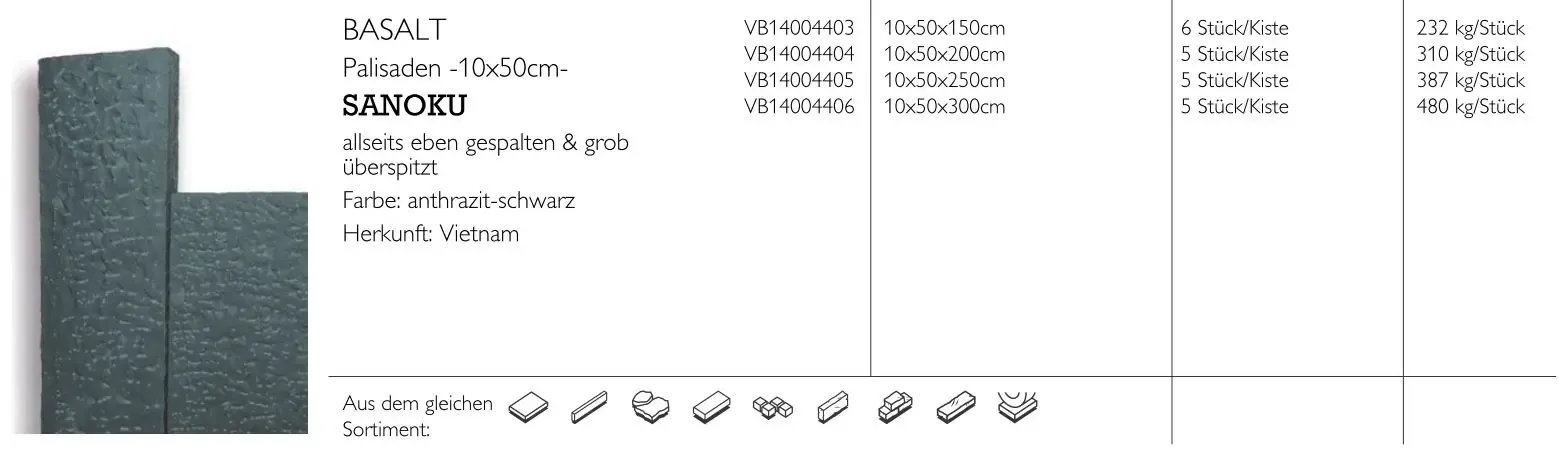 Palisade Sanoku Basalt