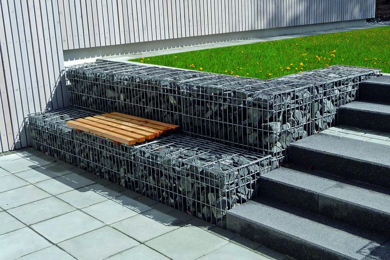 Gitterkorb Fertig-Gabione 100x50x50 cm - Hangbefestigung - Leinweber ...