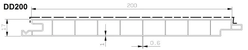 Dekotop Verkleidungsprofil 200-V0 Glatt