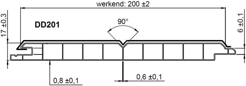 Dekotop Verkleidungsprofil 200-V1