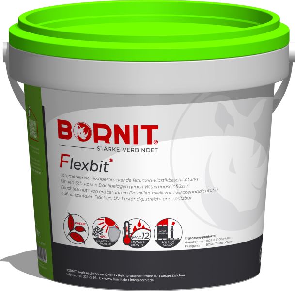 Bornit Flexbit 10 ltr. - Flüssigkunststoff & Bitumen-Latex Abdichtung ...