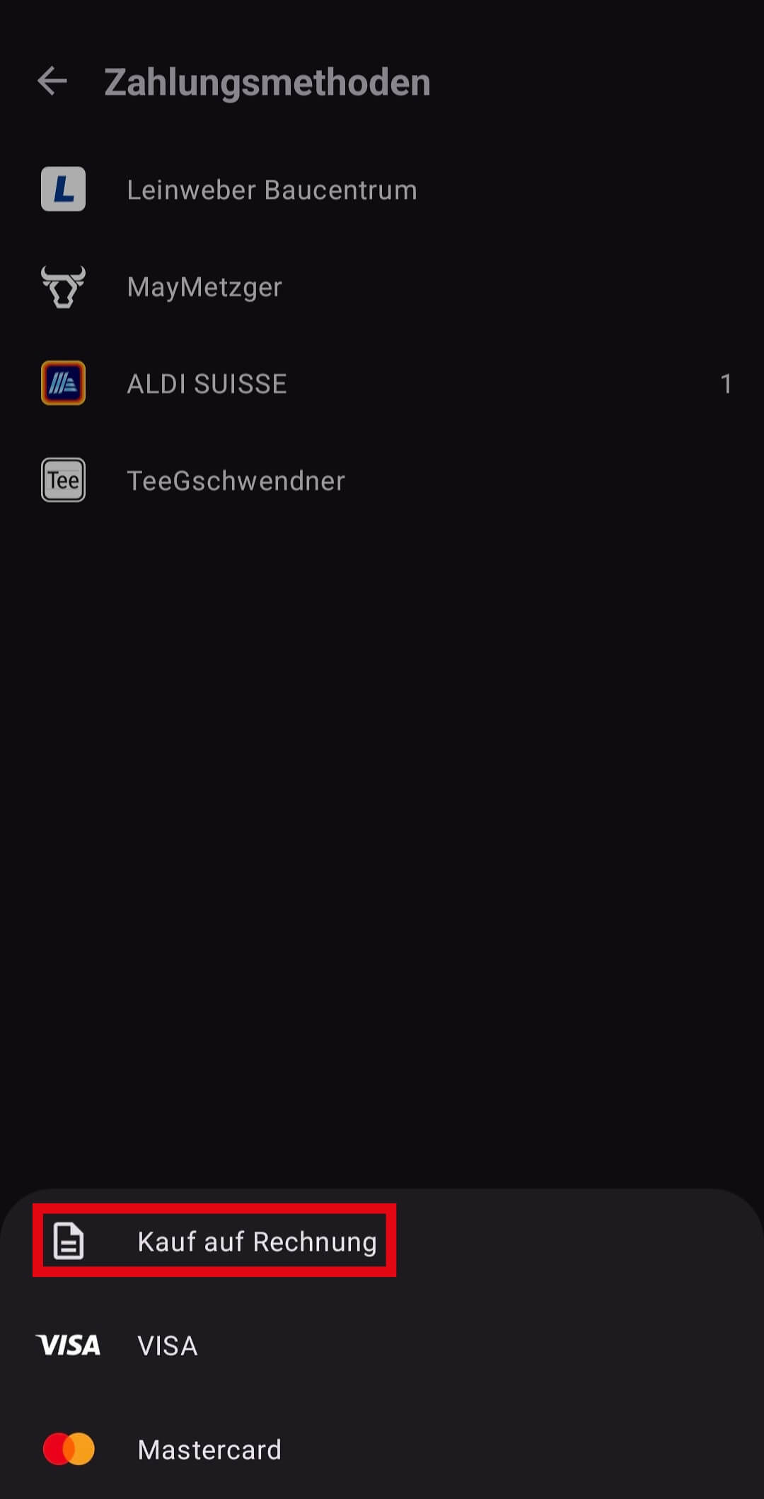 Schritt 4 - Kauf auf Rechnung